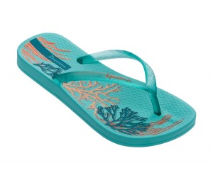 Ipanema Ana Glossy Flip Flops Barn Blå Blå Orange | JEFPNI065