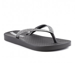 Ipanema Ana Sparkle Flip Flops Barn Svarta | DZPSKT397