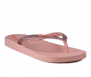 Ipanema Ana Sparkle Flip Flops Dam Rosa Rosa | AQCZOE247