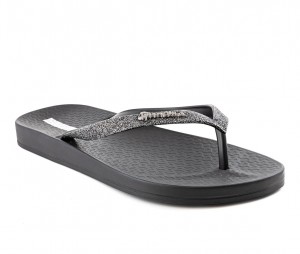 Ipanema Ana Sparkle Flip Flops Dam Svarta | CDGHJY419