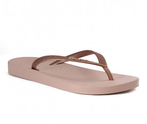 Ipanema Ana Tan Flip Flops Dam Rosa Metal Rosa | DVJKHW015