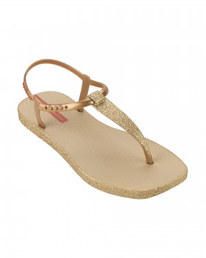 Ipanema Class Edge Glow Sandaler Dam Beige Guld | UEBTDJ932
