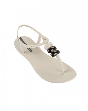 Ipanema Class Sandal Sandaler Dam Beige Metal Grå | IOXDEG470