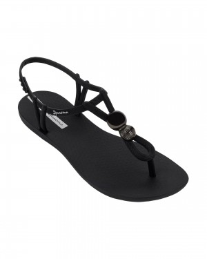 Ipanema Class Spheres Sandaler Dam Svarta Silver | AUZPRI924