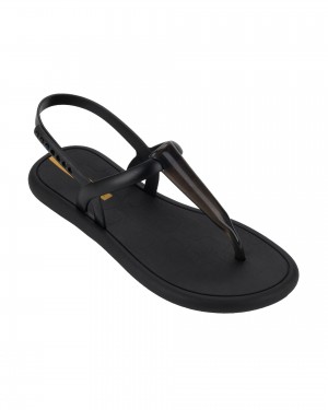 Ipanema Glossy Sandal Sandaler Dam Svarta Svarta | YCKGOR308