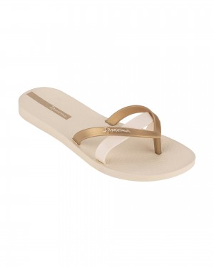 Ipanema Kirei Flip Flops Dam Beige Guld | PRZVDN793