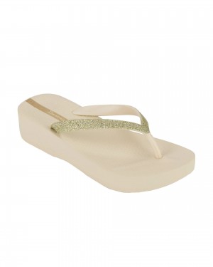 Ipanema Mesh Chic Flip Flops Dam Beige | XSABMC673