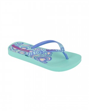 Ipanema Nostalgic Hearts Flip Flops Barn Gröna Blå | PIZXFW851