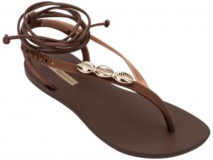 Ipanema Salty Strappy Sandaler Dam Bruna Guld | XNTECD173