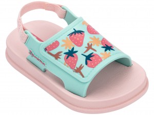 Ipanema Soft Sandaler Baby Rosa Gröna | UHTOXL205