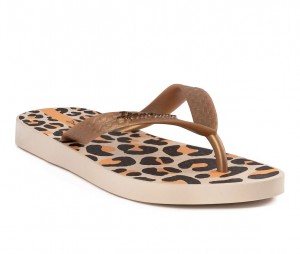 Ipanema Temas Flip Flops Barn Beige Guld | OYHWNK189