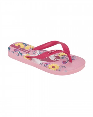 Ipanema Temas Flip Flops Barn Rosa Vita Gula | ITDJQH149
