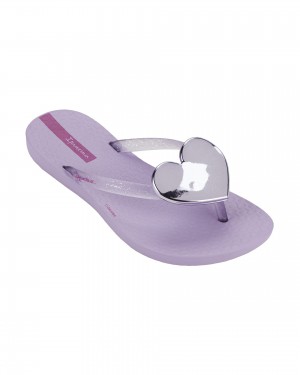 Ipanema Wave Heart Flip Flops Barn Lila Lila | WARCBT873