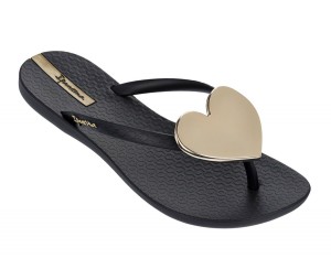 Ipanema Wave Heart Flip Flops Dam Svarta Svarta | GNIKTY093